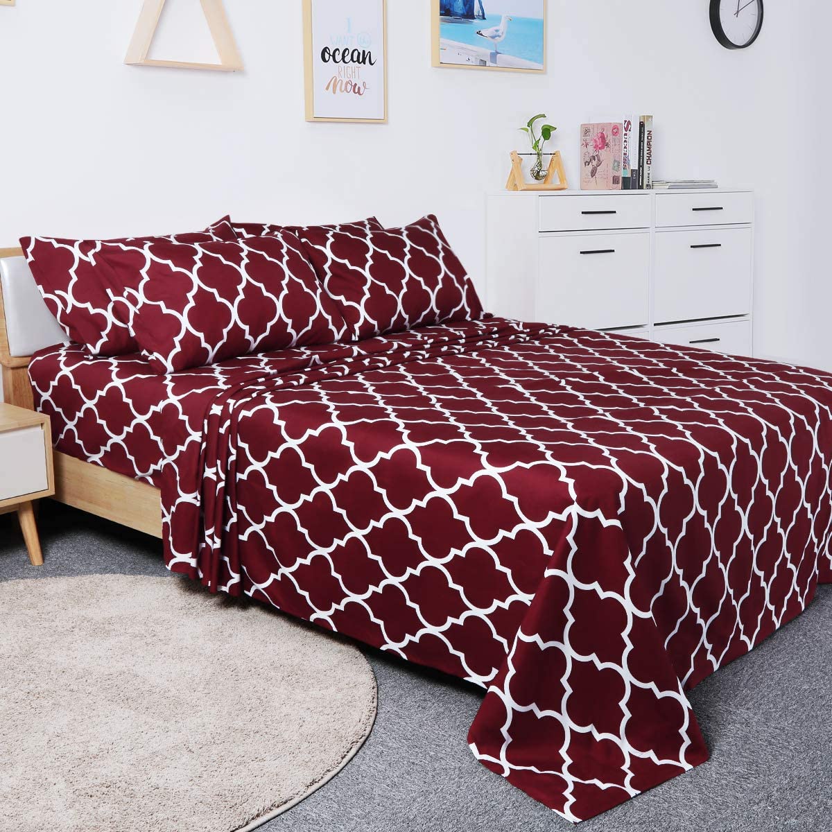 BYSURE Hotel Luxury Bed Sheets Set 4 Piece(Twin, Black) - Super Soft 1800 Thread Count 100% Microfiber Sheets with Deep Pockets, Wrinkle & Fade Resistant