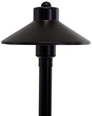 China Hat 12V Black Brass Path Light (7" Shade, 25" Tall) by sunduck