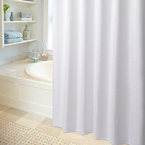 Mrs Awesome Fabric Shower Curtain with 9 Pockets 60 inches Width, Water Repellent, Washable, Odorless and Rust Proof Grommets, White,60x72