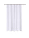 N&Y HOME Fabric Shower Curtain Liner Extra Long Stall Size 54 Width by 80 Length inches, Hotel Quality, Washable, White Bathroom Curtains with Grommets, 54x80