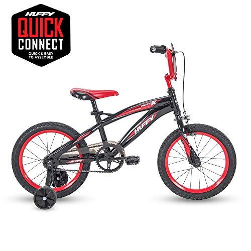 Huffy Kid Bike Moto X, Fast Assembly Quick Connect, 12", Gloss Red