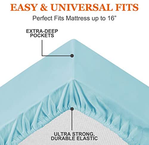 BYSURE Hotel Luxury Bed Sheets Set 4 Piece(Twin, Black) - Super Soft 1800 Thread Count 100% Microfiber Sheets with Deep Pockets, Wrinkle & Fade Resistant