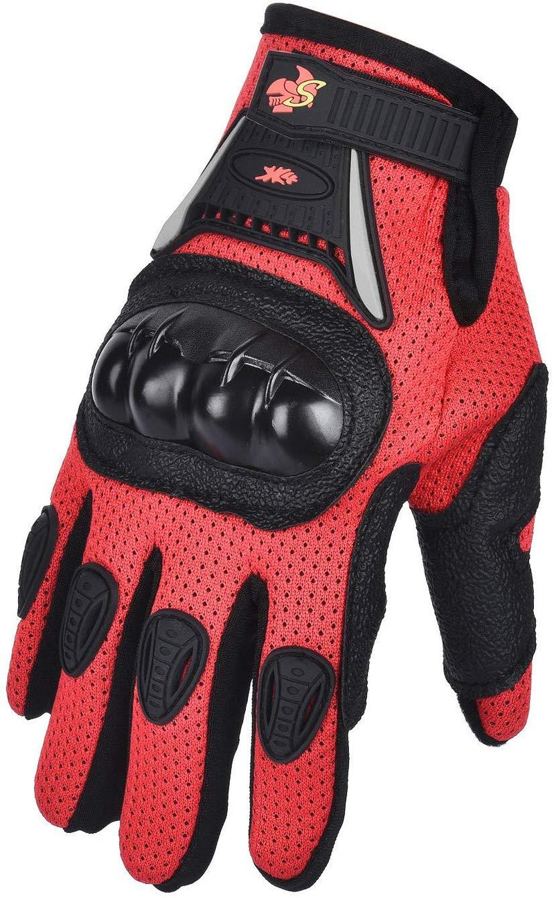 Street Bike Full Finger Motorcycle Gloves 09 (Large, black)