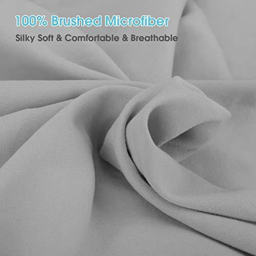 BYSURE White Sheets Queen Size 4 Piece Bed Sheets Set - Ultra Soft 1800 Thread Count Double Brushed Microfiber, Deep Pockets, Hypoallergenic, Wrinkle & Fade Resistant Cooling Bed Sheets