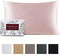 Mellanni Silk Pillowcase Queen - 19 Momme 100% Pure Natural Mulberry Silk Pillow Case for Hair and Skin - Hidden Zipper Closure - Both Sides are Silk (Queen 20" X 30", Black, White Piping)