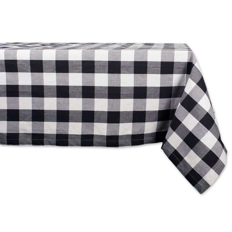 DII Cotton Buffalo Check Table Runner for Family Dinners or Gatherings, Indoor or Outdoor Parties, Halloween, & Everyday Use (14x72",  Seats 4-6 People), Orange & Black